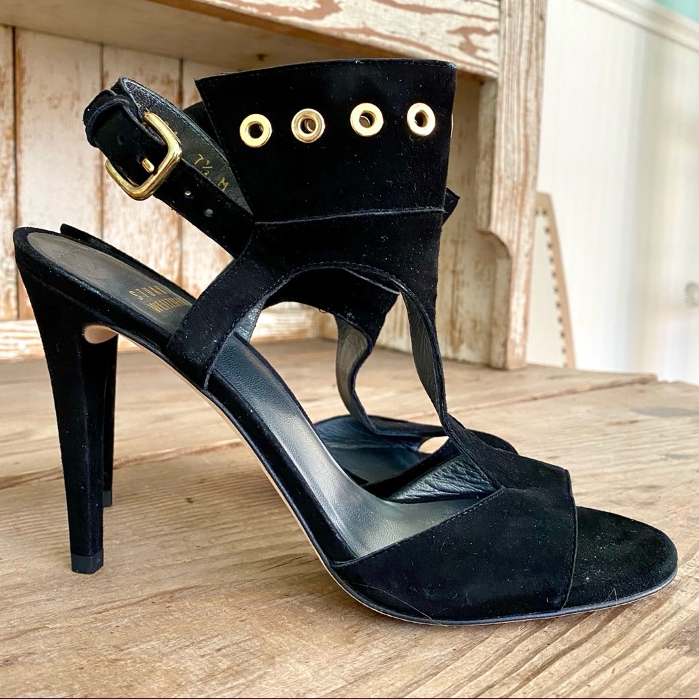 Stuart Weitzman Black Suede Heels Size 7.5 NWOT